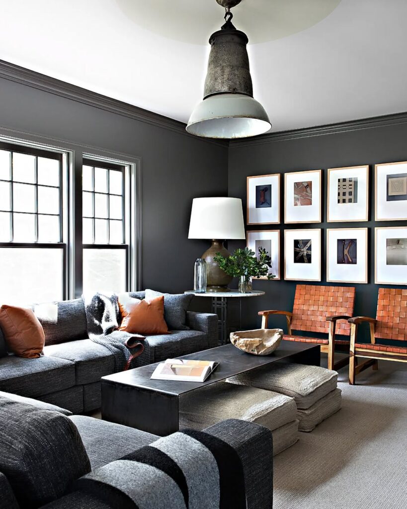 Modern Moody Charcoal Sectional