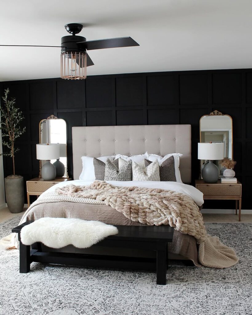 Modern Organic Style for a Moody Neutral Bedroom