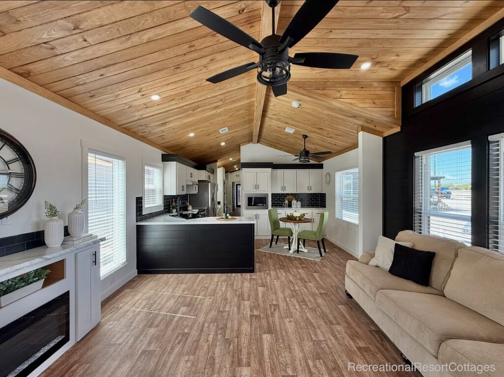 Modern Vaulted Wood Mobile Space
