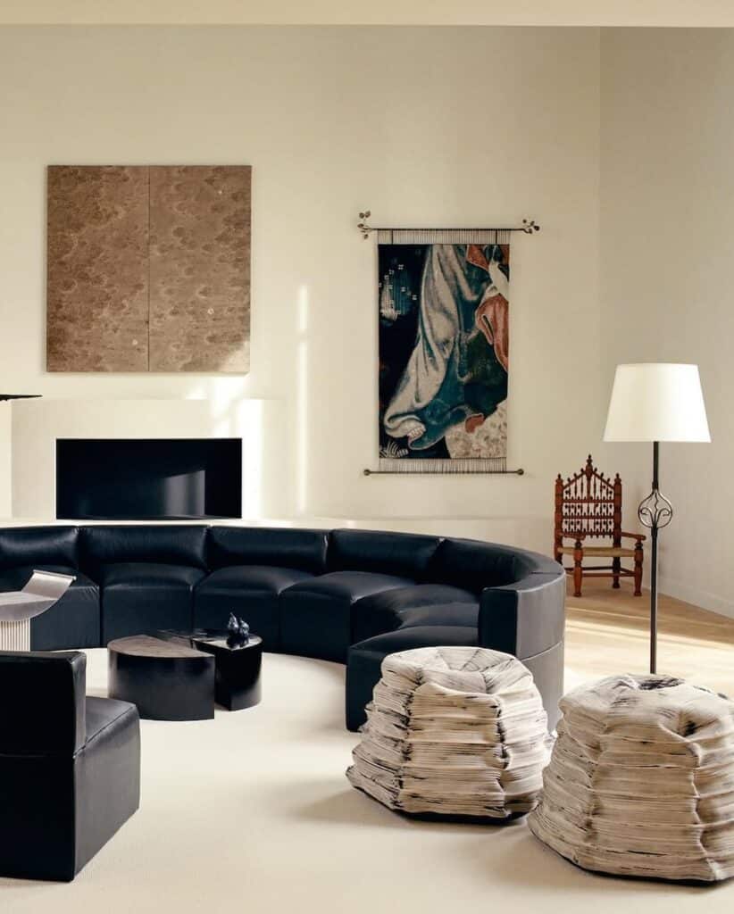 Monochrome Curved Deco Forms