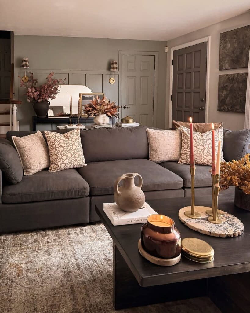 Moody Autumn Charcoal Sofa