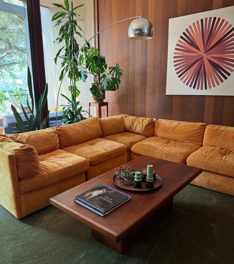 Mustard Modular Wood Lounge