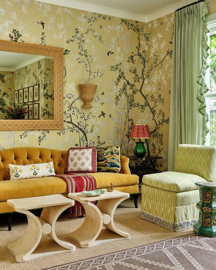 Mustard Vintage Botanical Lounge