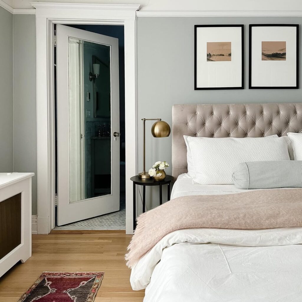 Muted Grey Palette with Brass Accents