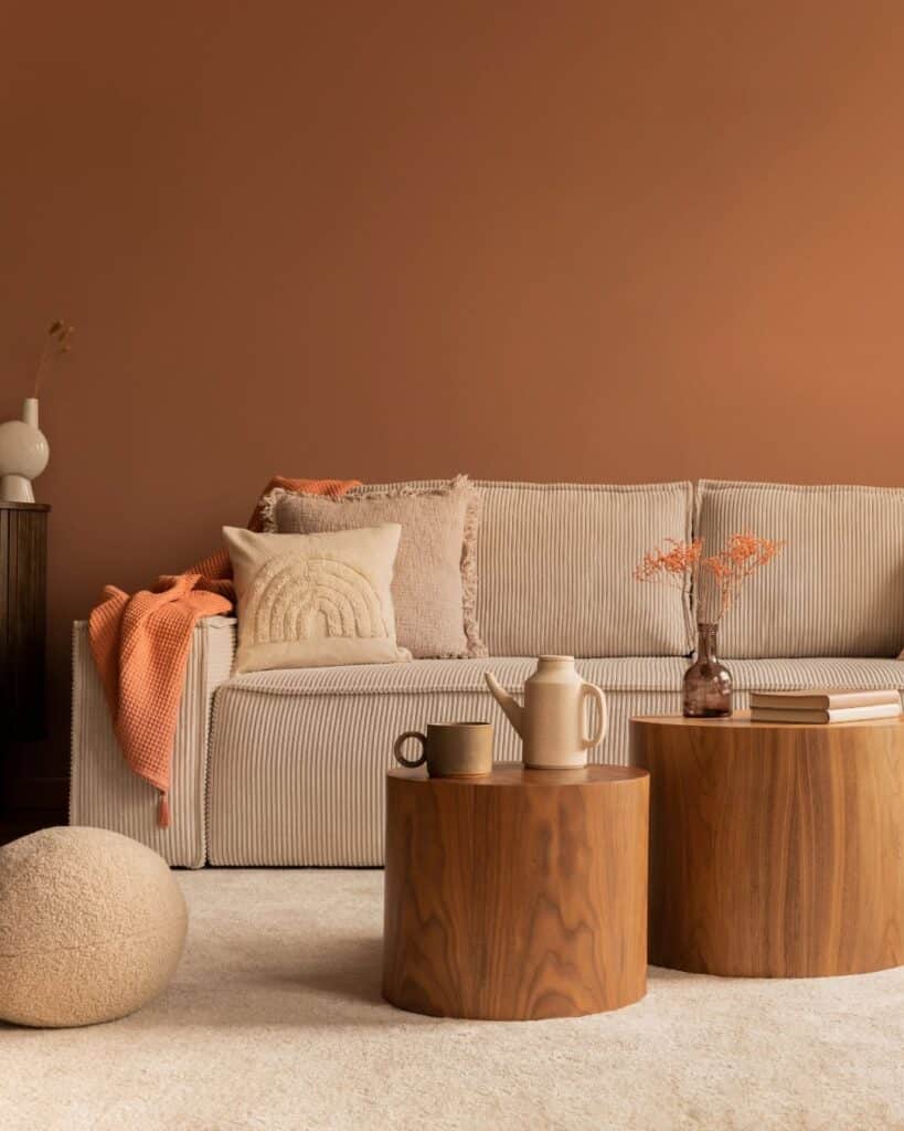 Muted Terracotta Cozy Neutral Room