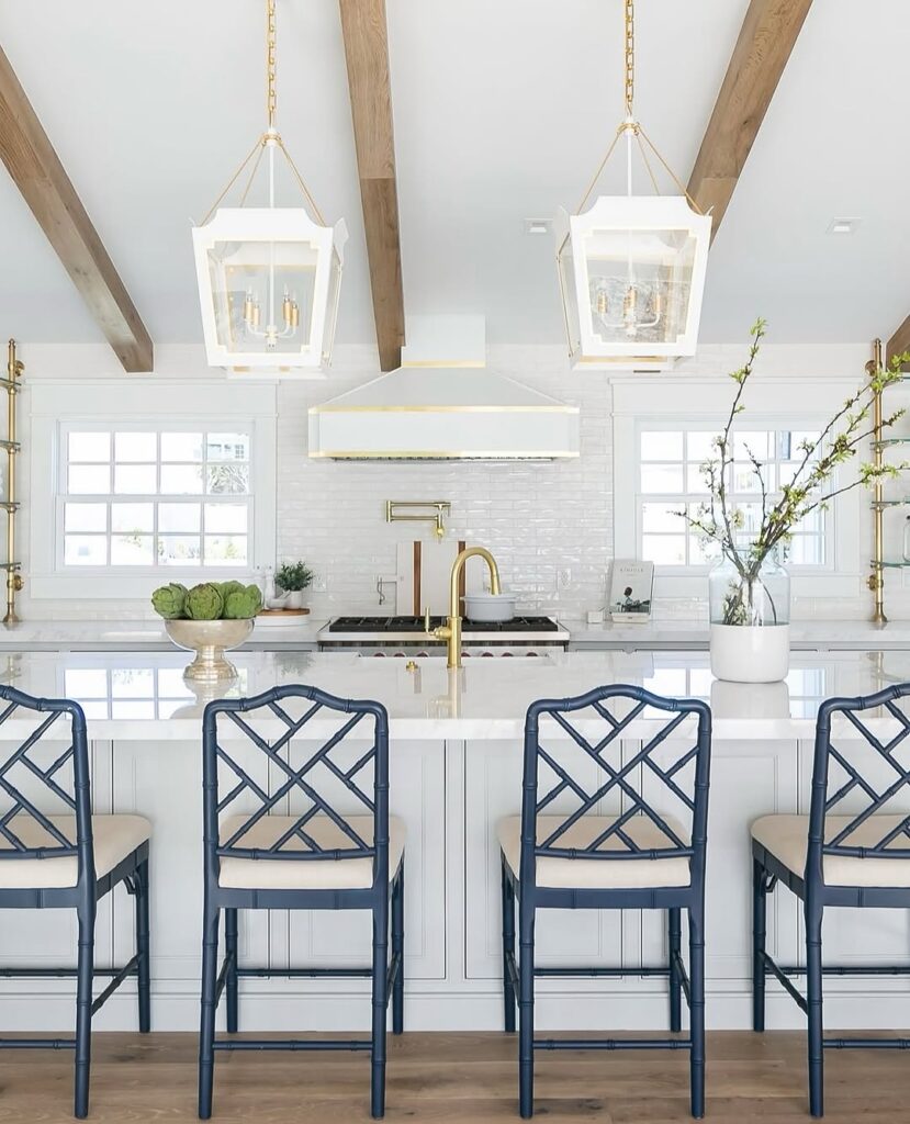 Navy Bamboo Coastal Seating