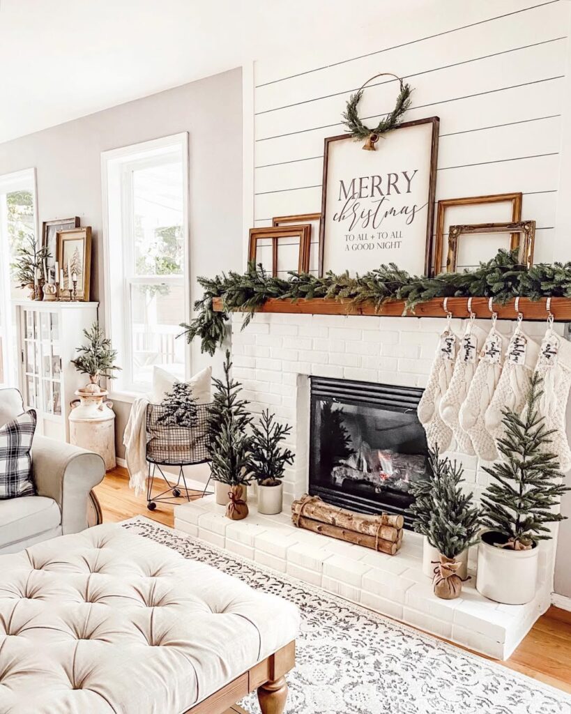 Neutral Farmhouse Mantel