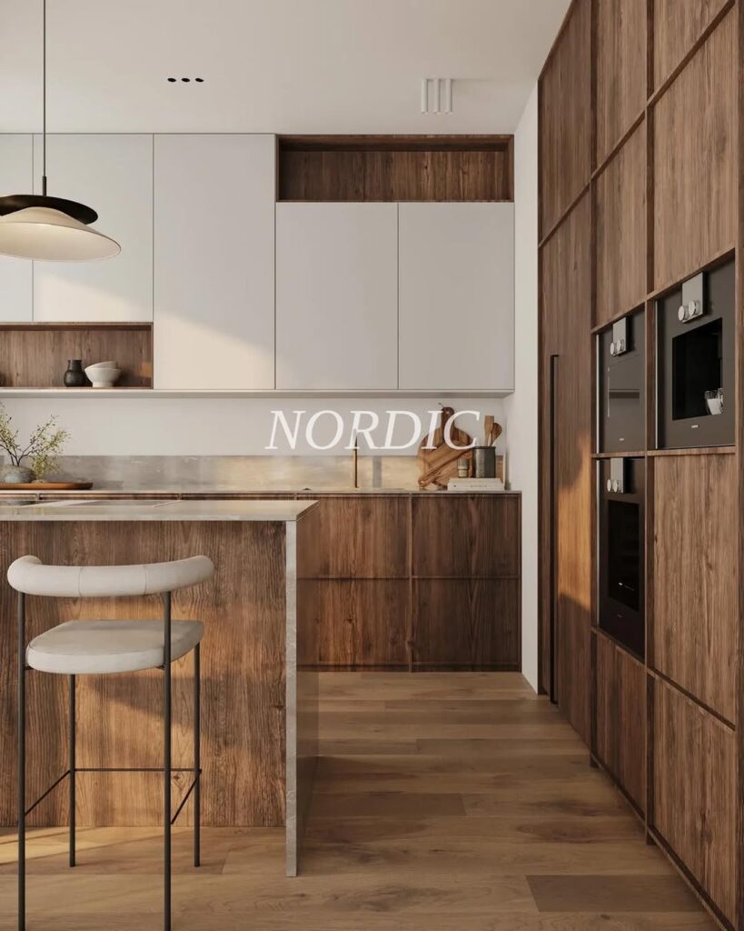 Nordic Minimalist Walnut Contrast