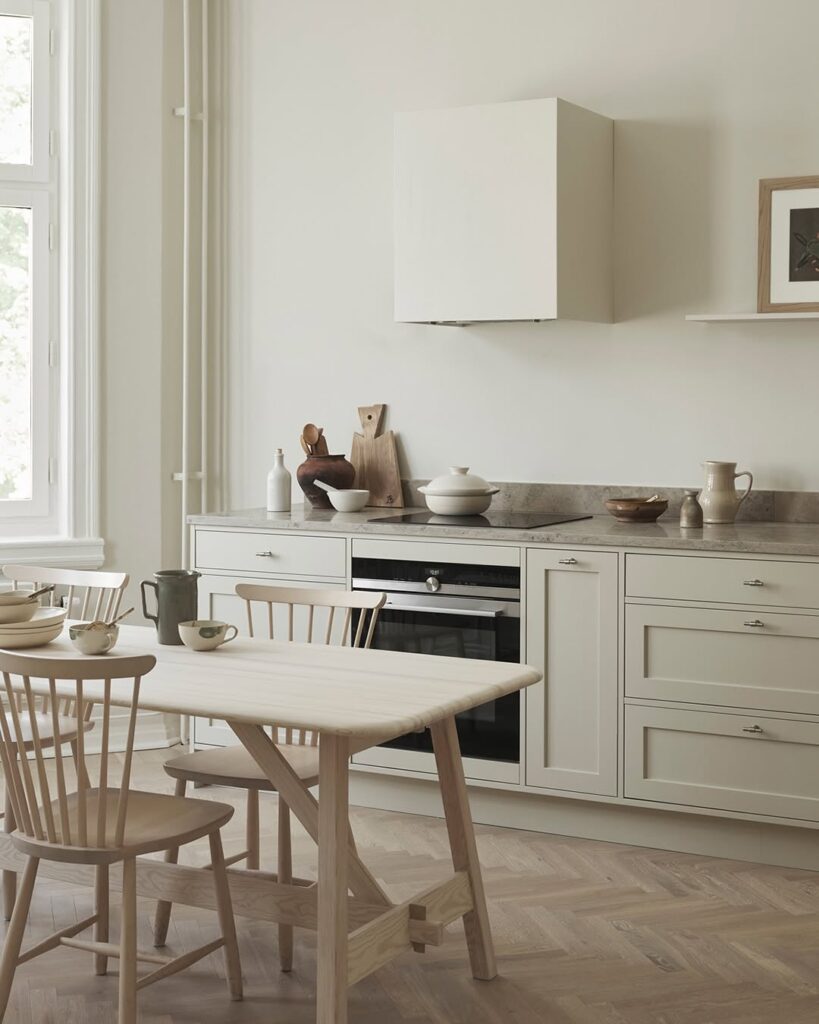 Nordic Scandinavian Kitchen in Soft Beige