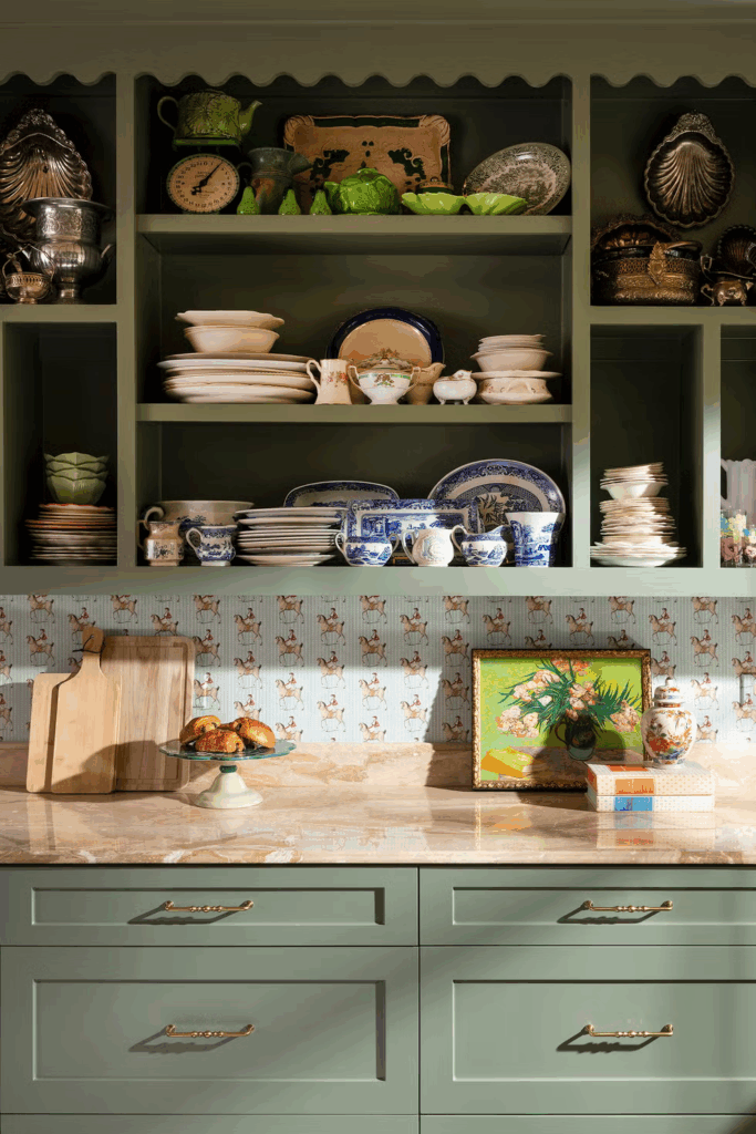 Open Shelving for Vintage Dishware