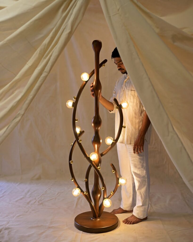 Organic Branching Sculptural Lamp