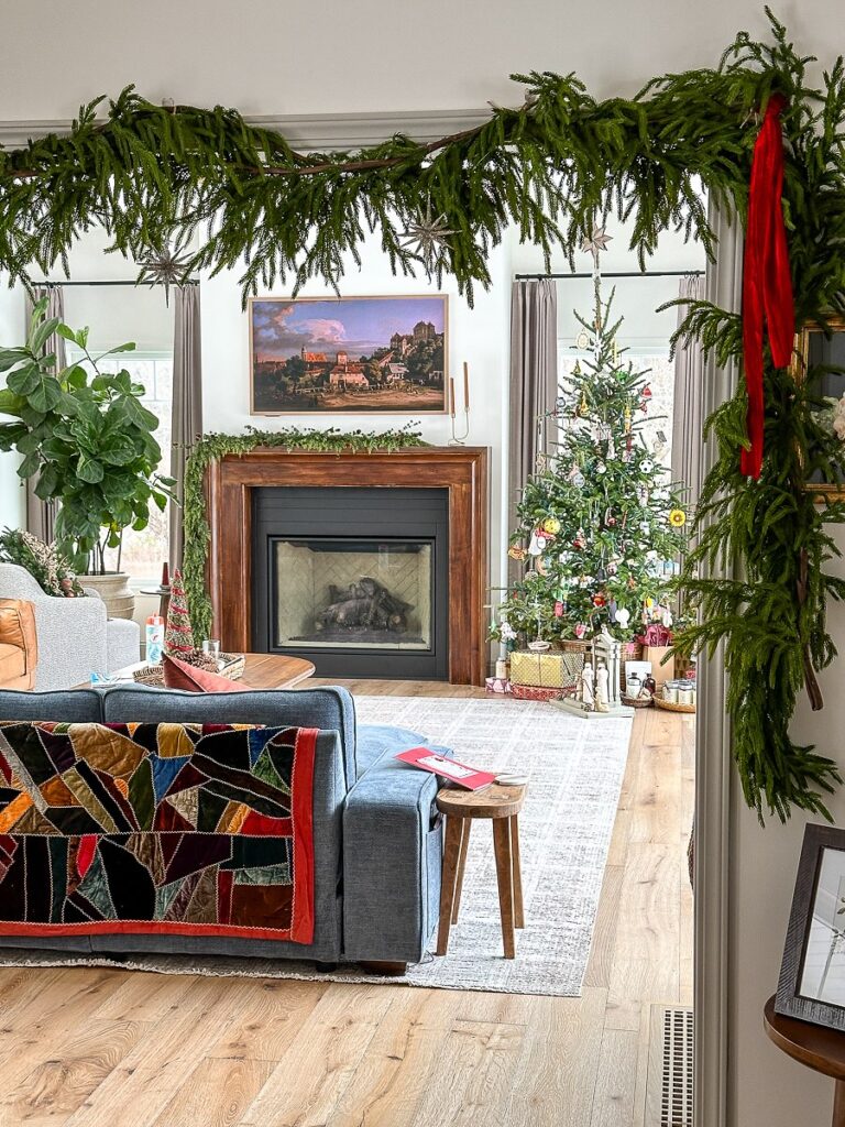 Oversized Evergreen Entryway Frame