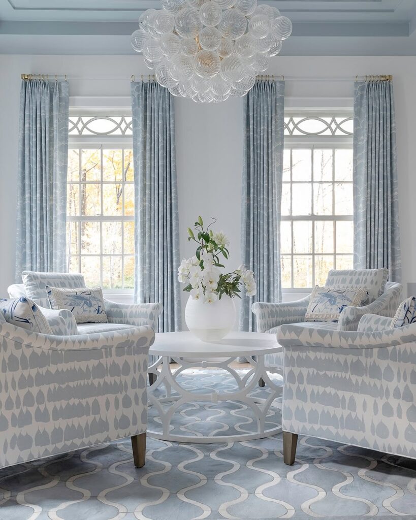 Pale Blue Scheme with White Frames