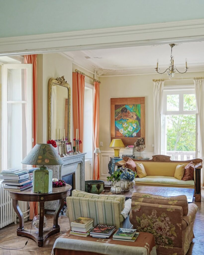 Parisian Salon with Pastel French Country Style