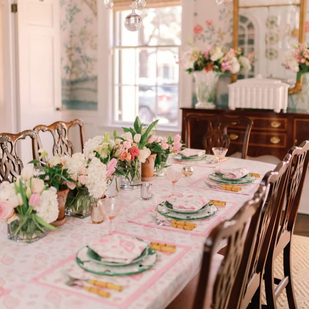 Pastel Linen Garden Spring Table