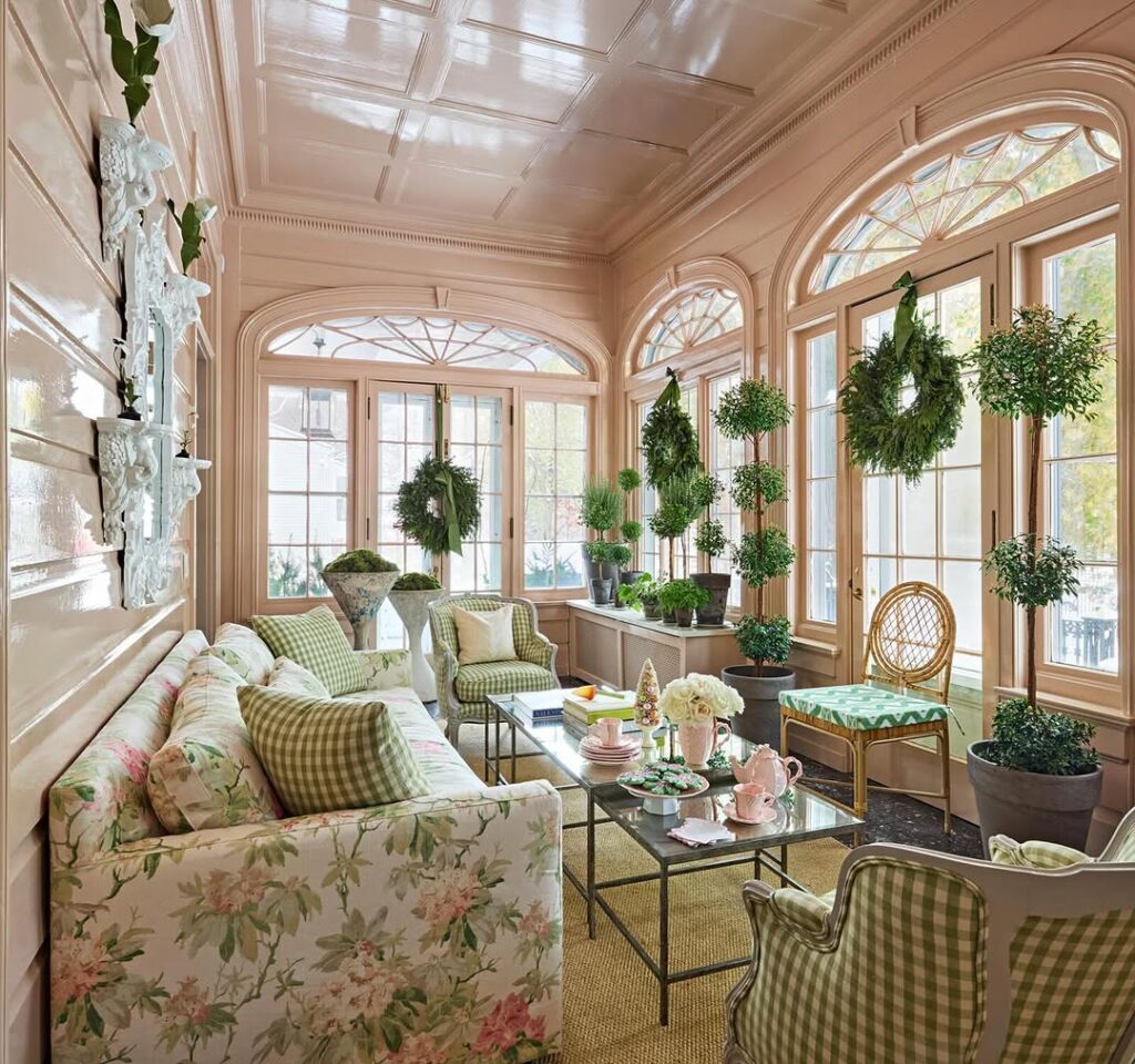 Pastel Peach Garden Salon