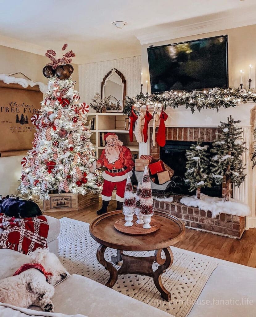 Peppermint Santa Christmas Tree