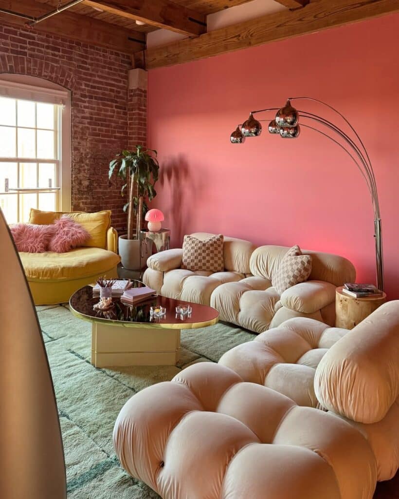 Playful Blush Retro Loft
