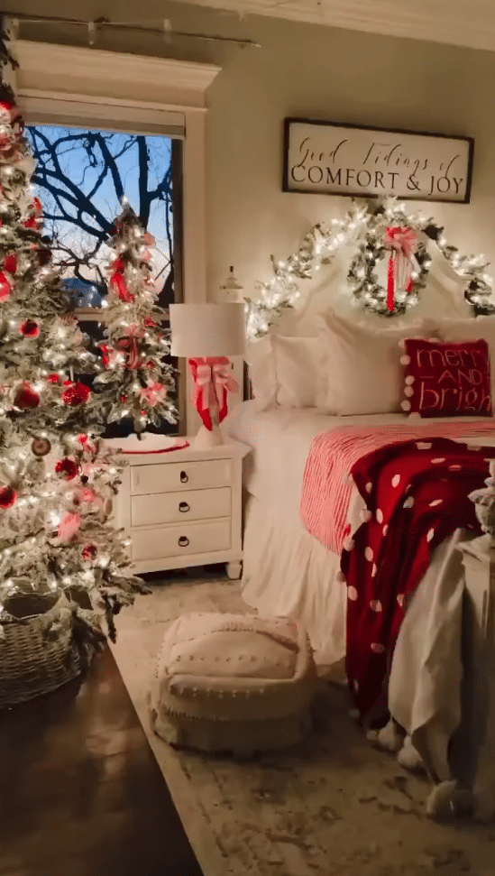 Polka Dot Christmas Bedroom