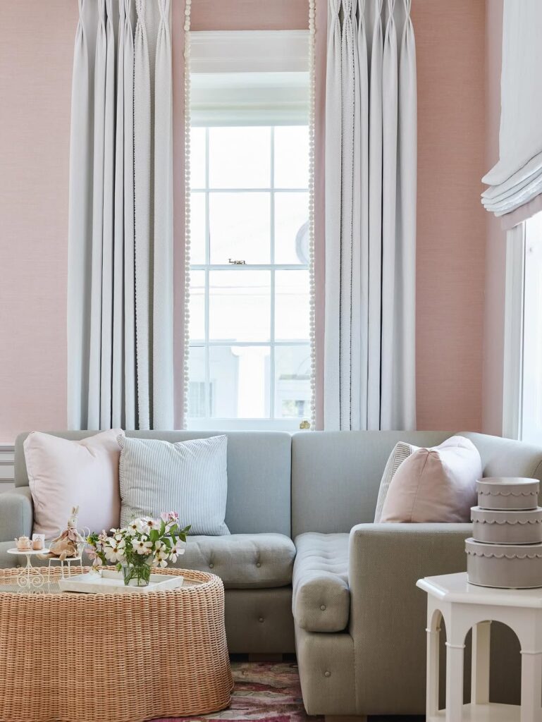 Powdered Blush and Soft Grey
