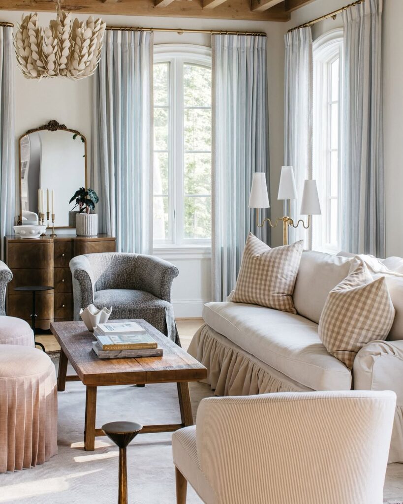 Provincial Living Area with Linen