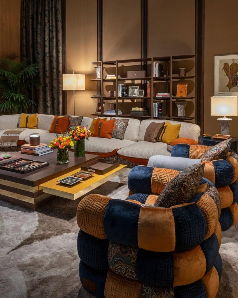Retro Luxe Patchwork Armchair