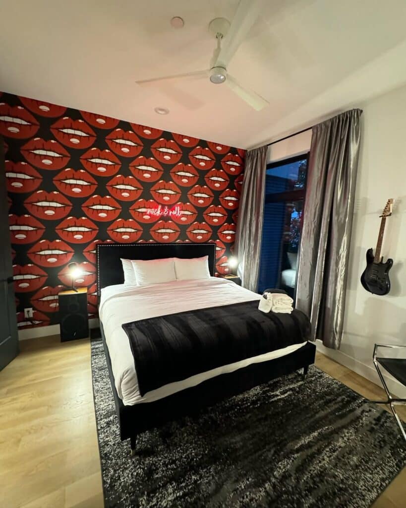 Rock Music Lips Wall