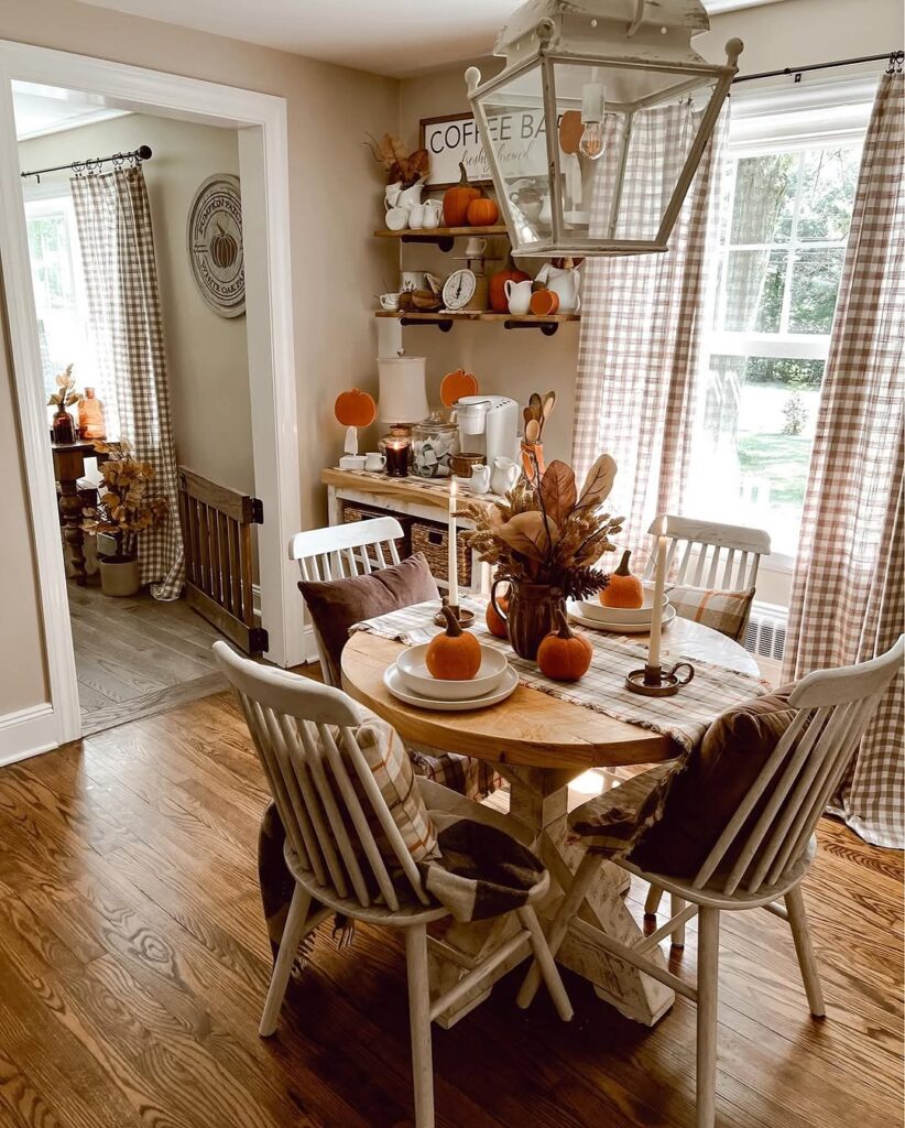 Rustic Autumn Breakfast Nook