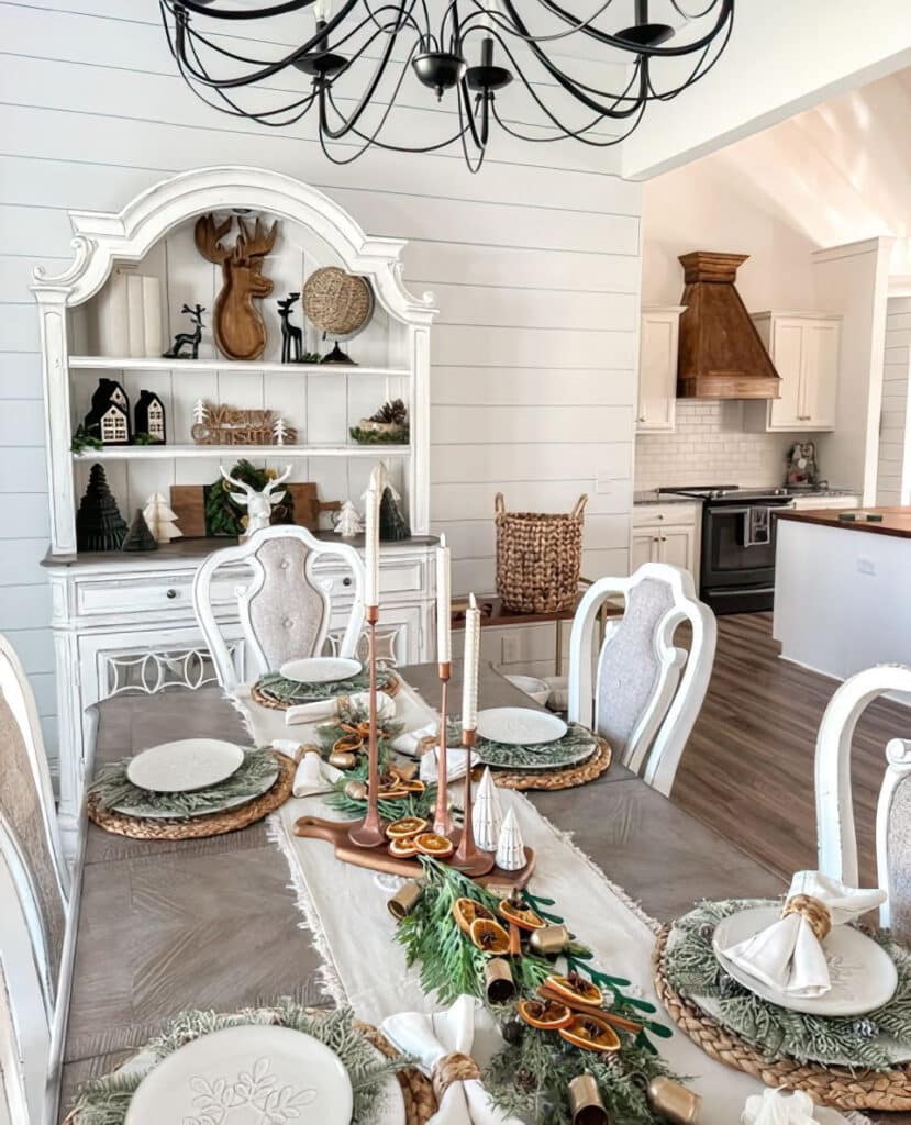 Rustic Cabin Citrus and Evergreen Table