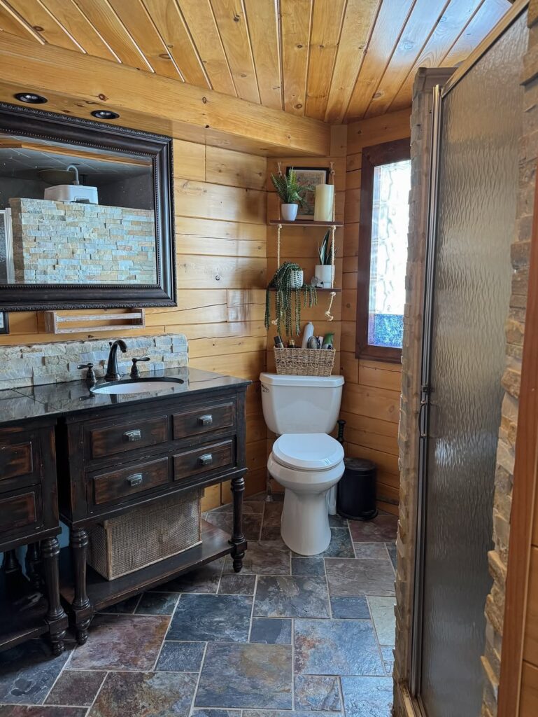 Rustic Cabin Farmhouse Bathroom
