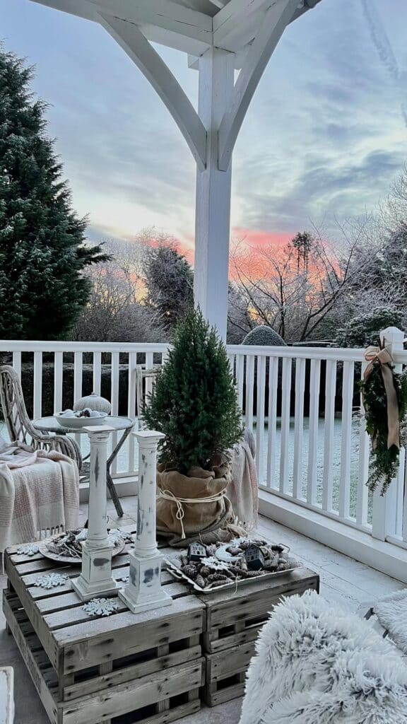 Rustic Frost Porch