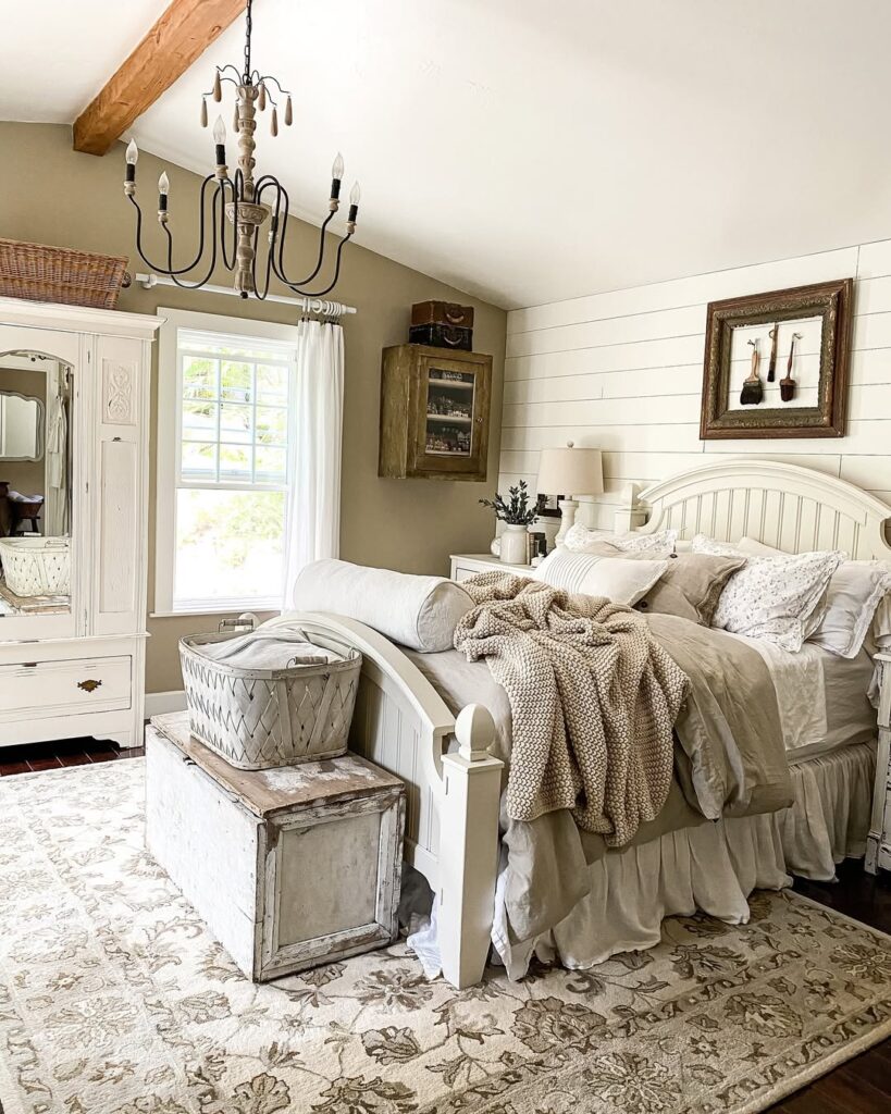 Rustic Linen Country Bedroom