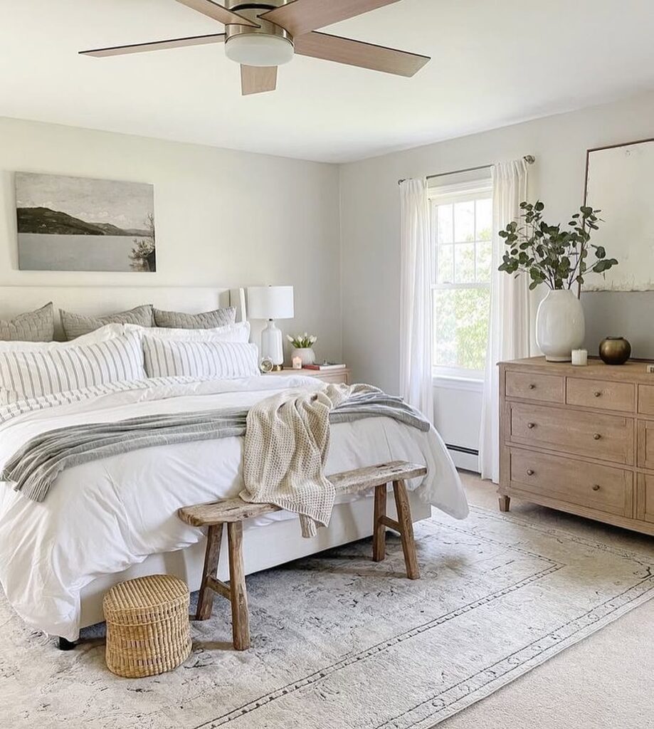 Rustic Minimalist Farmhouse Bedroom