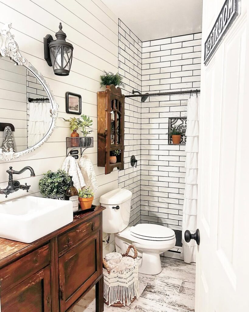 Rustic Shiplap and Subway Tile