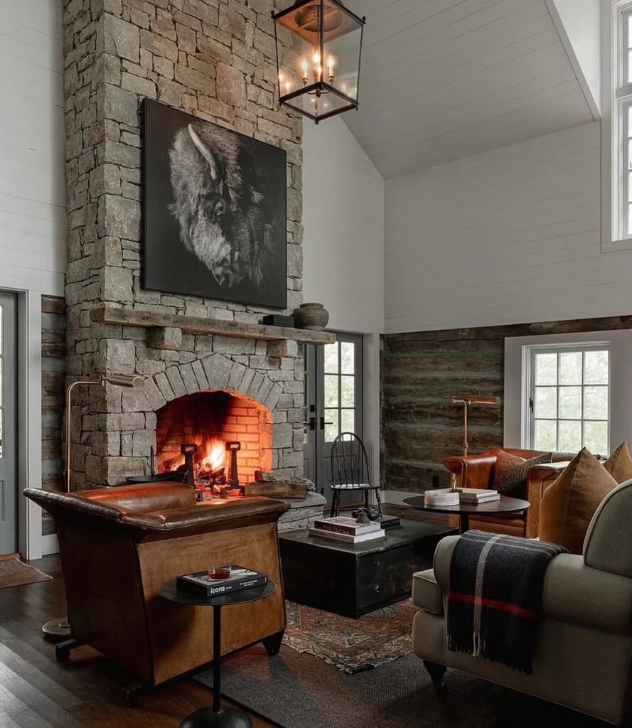 Rustic Stone Hearth