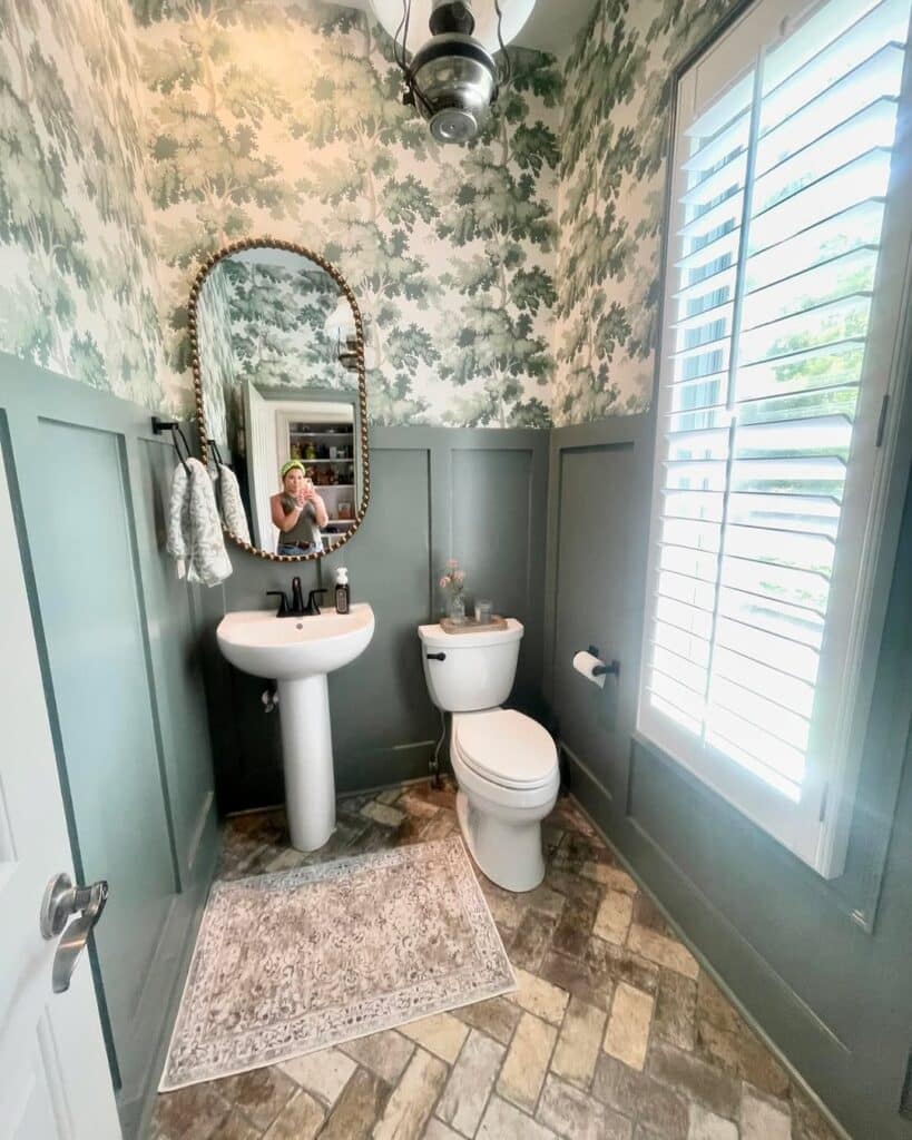 Sage Botanical Powder Room