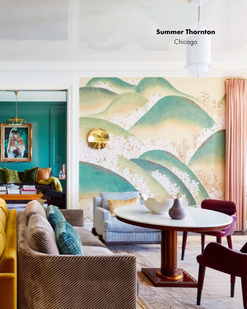 Scenic Pastel Mural Lounge