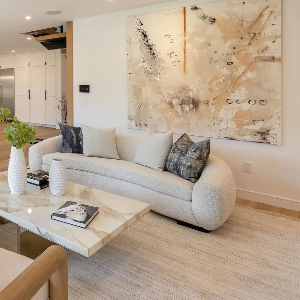Sculpted Lounge in a Modern Neutral Style