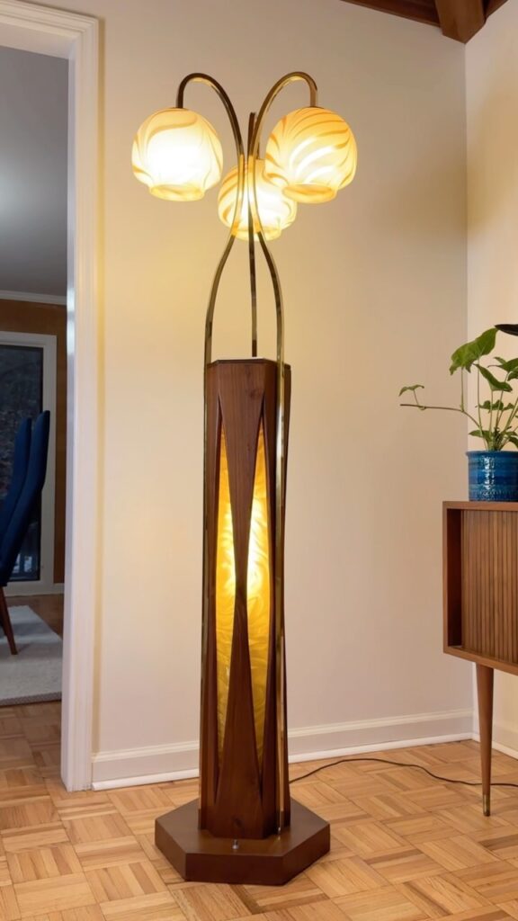 Sculpted Retro Vertical Tower Lamp
