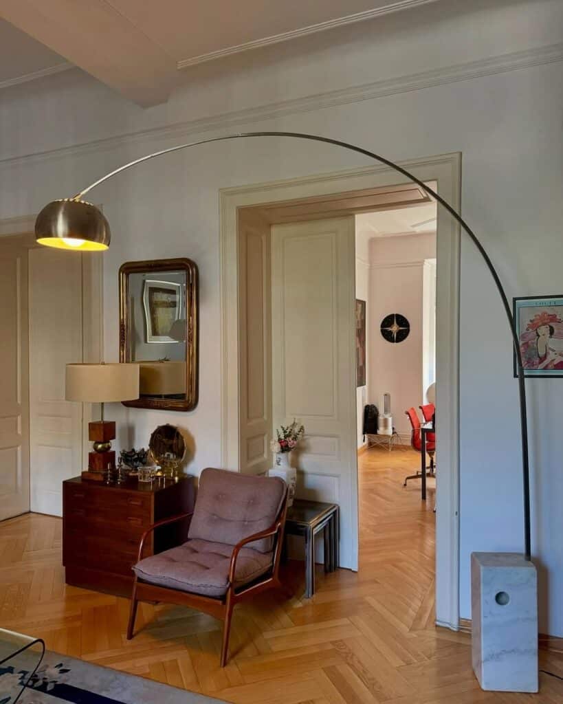 Sculptural Mid-Century Arc Floor Lamp