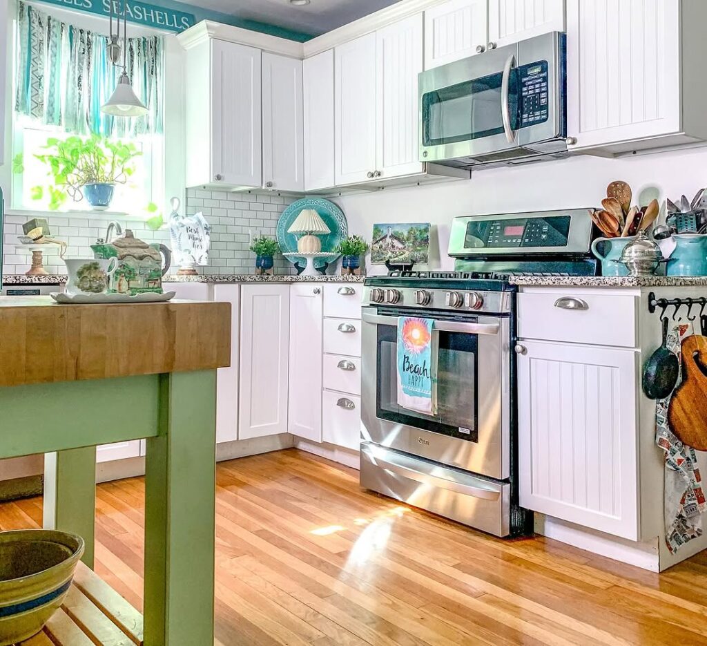 Seafoam Cabinetry With Coastal Accents