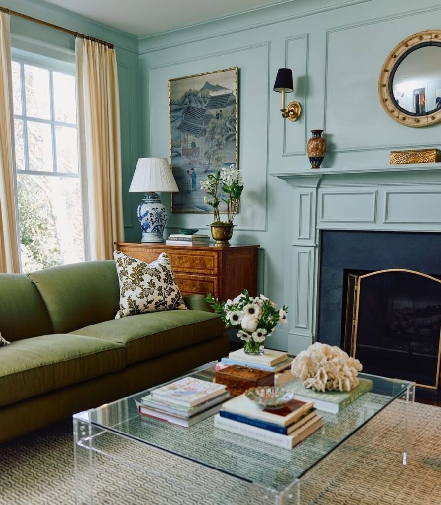 Serene Sage Olive and Blue