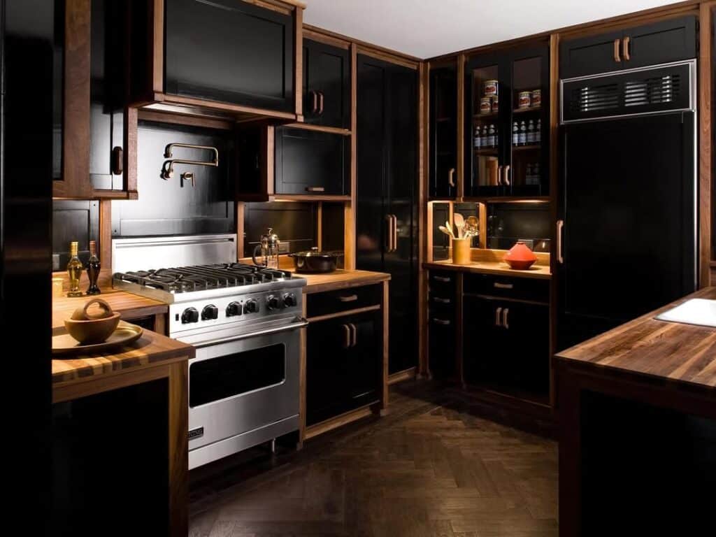 Shadowed Walnut Gothic Kitchen