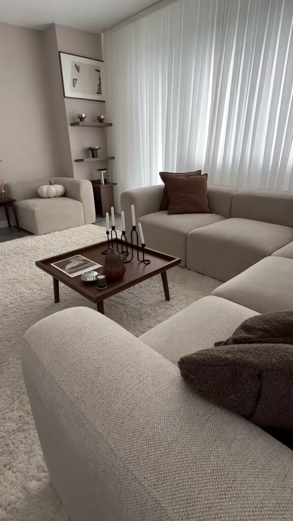 Sheer-Paneled Nordic Modular Lounge
