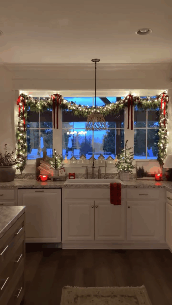 Slim Evergreen Kitchen Garland