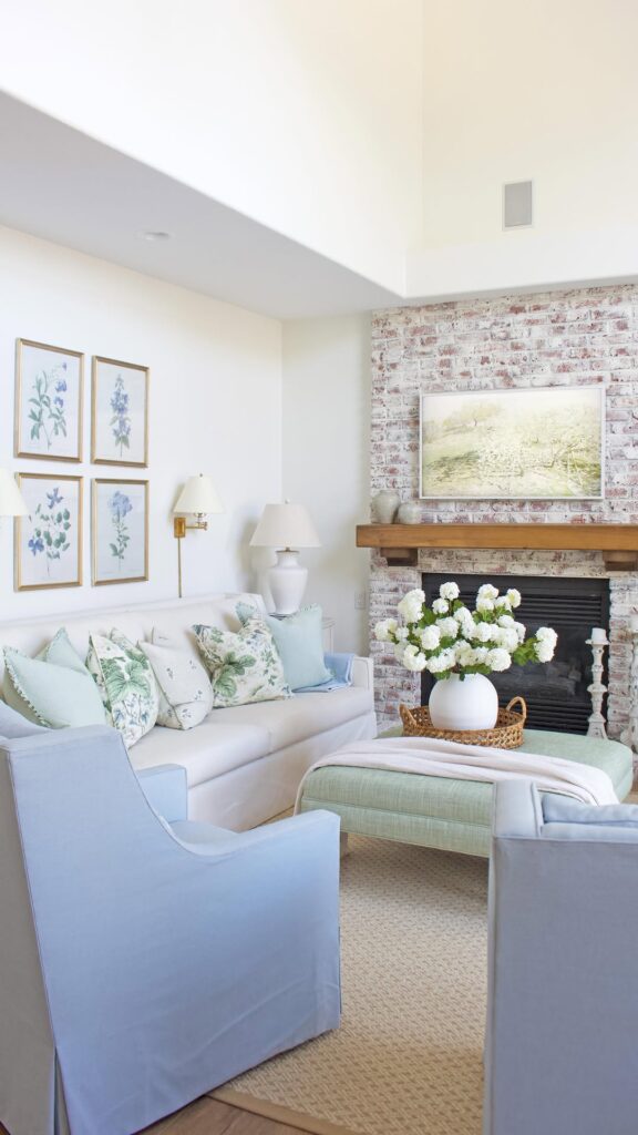 Soft Botanical Blue Spring Hearth