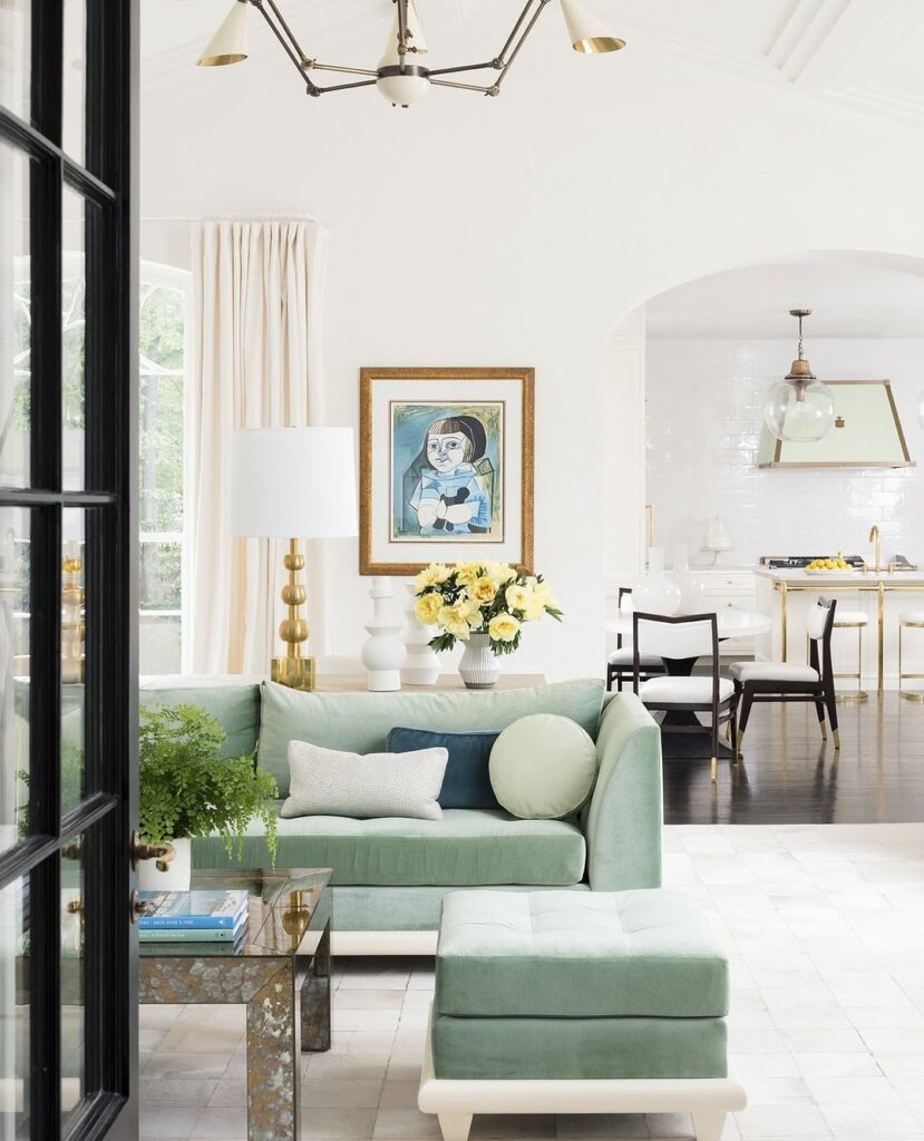 Soft Mint and Creamy Gold