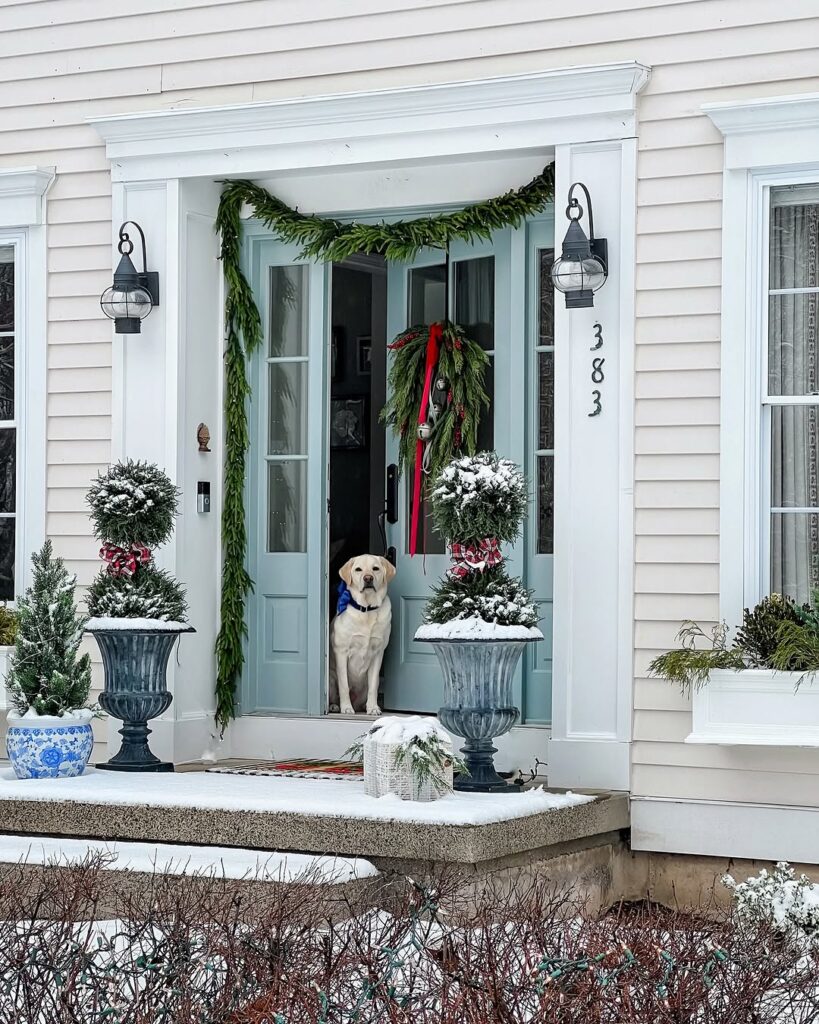 Soft Mint Holiday Door