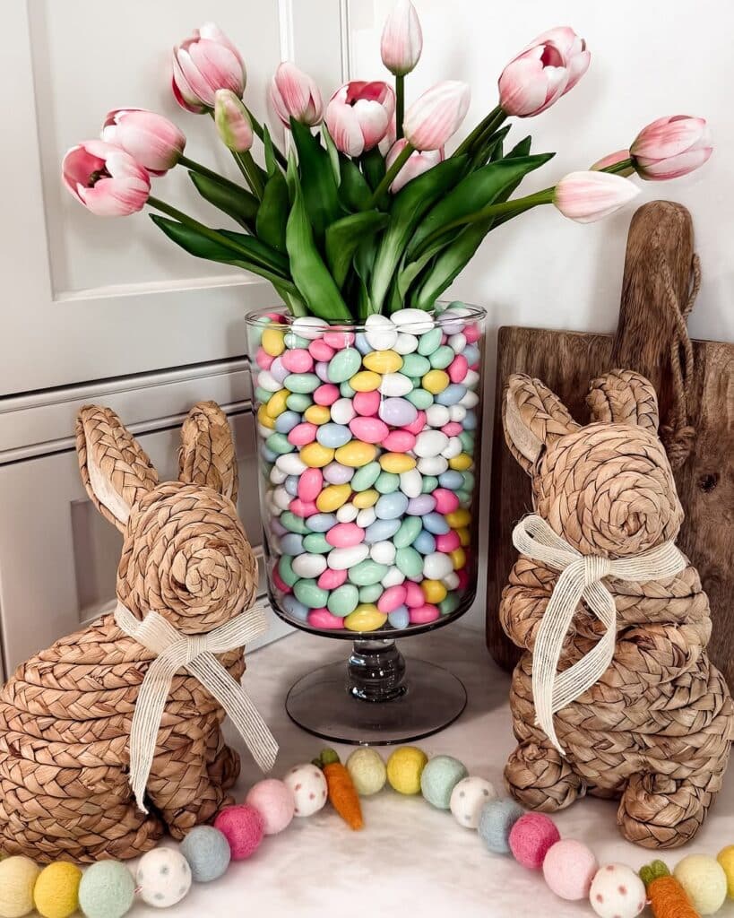 Spring Bunny Tulip Candy Centerpiece