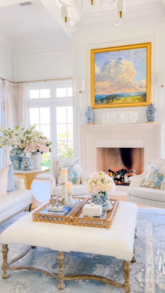 Spring Parlor in Blue and White